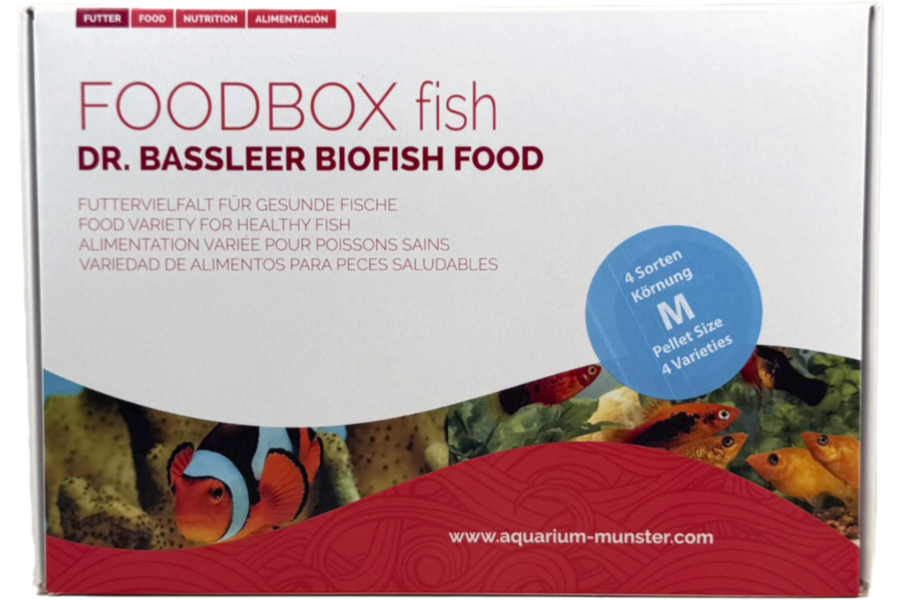 FOODBOX fish Dr. Bassleer Biofish Aquariumfutter, 4 Sorten